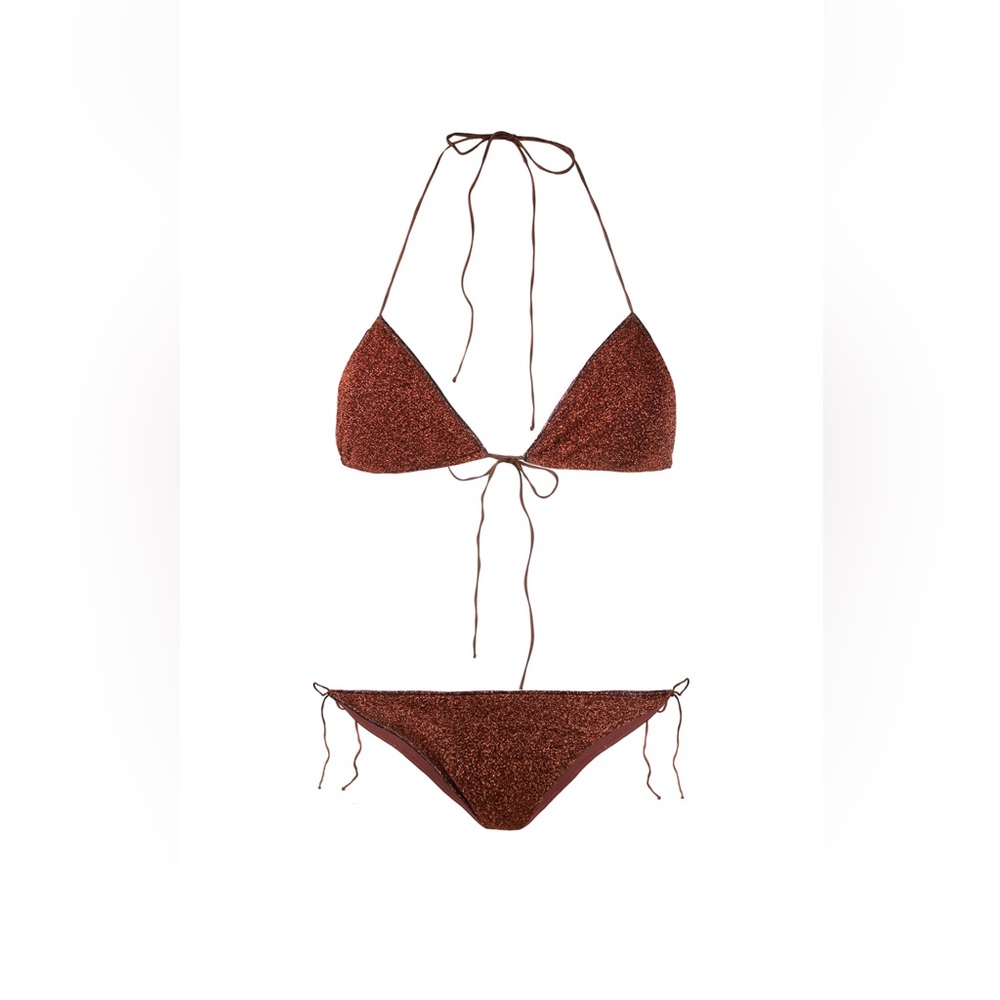 Oseree Brown Tie Bikini Set